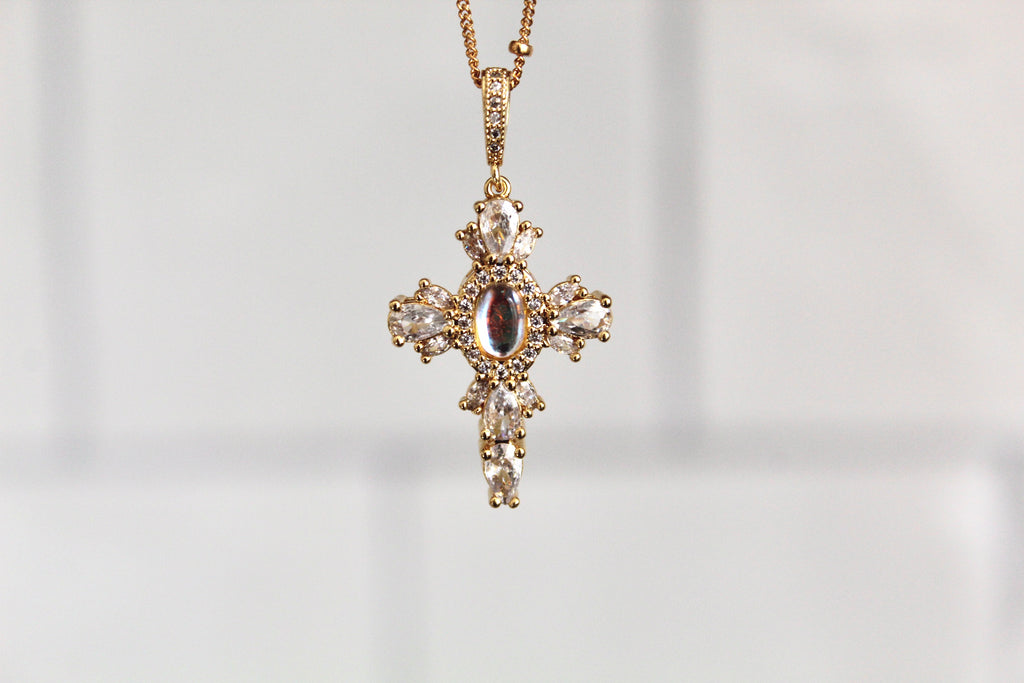 Benedictine Blessing Gold Rim Necklace - Catholic Necklace for Protection –  My Saint My Hero