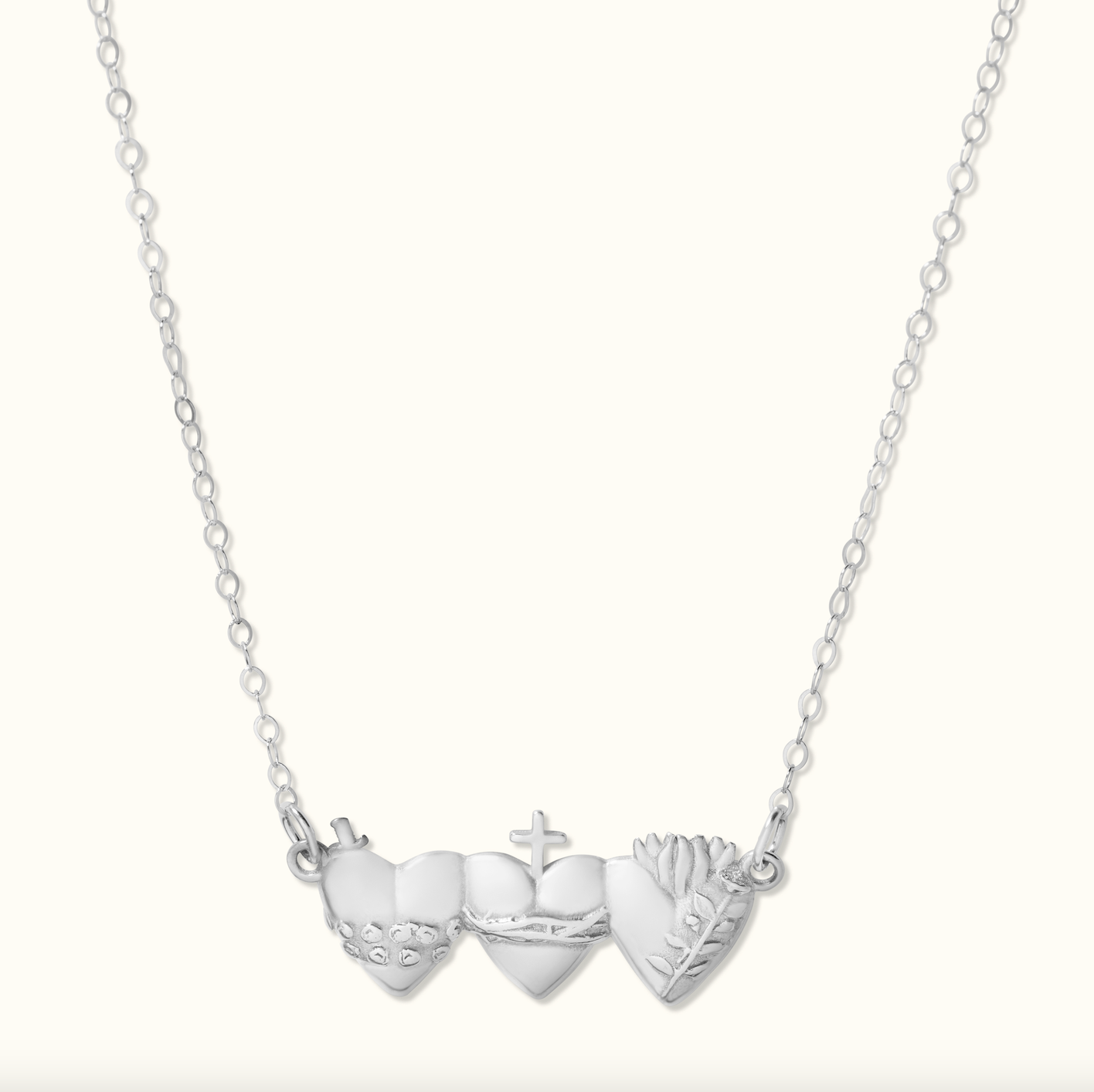 Holy Family Hearts® Necklace in Sterling Silver - Main Image