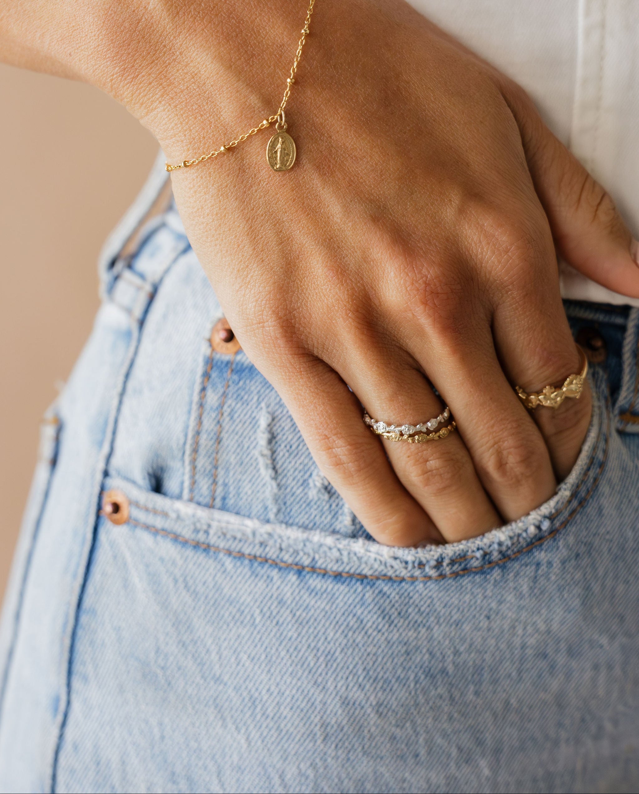 Mary's Garden Jewelry, Handmade Rosary Ring, Rose ring, Catholic